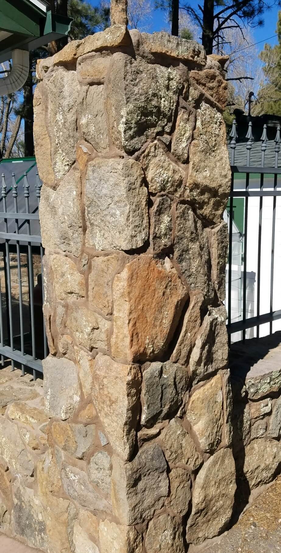 Stone fence column.